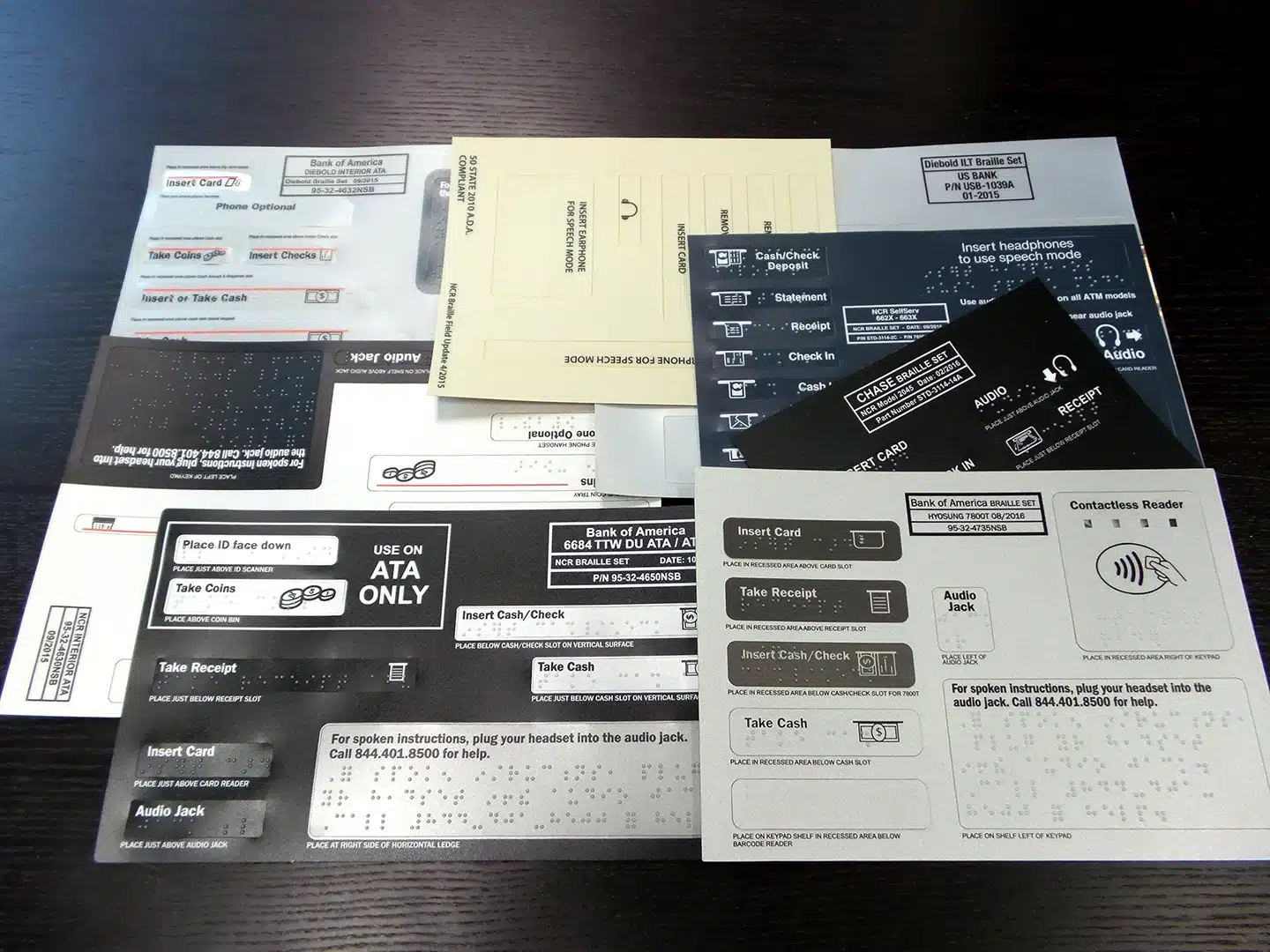 samples of ATM decals