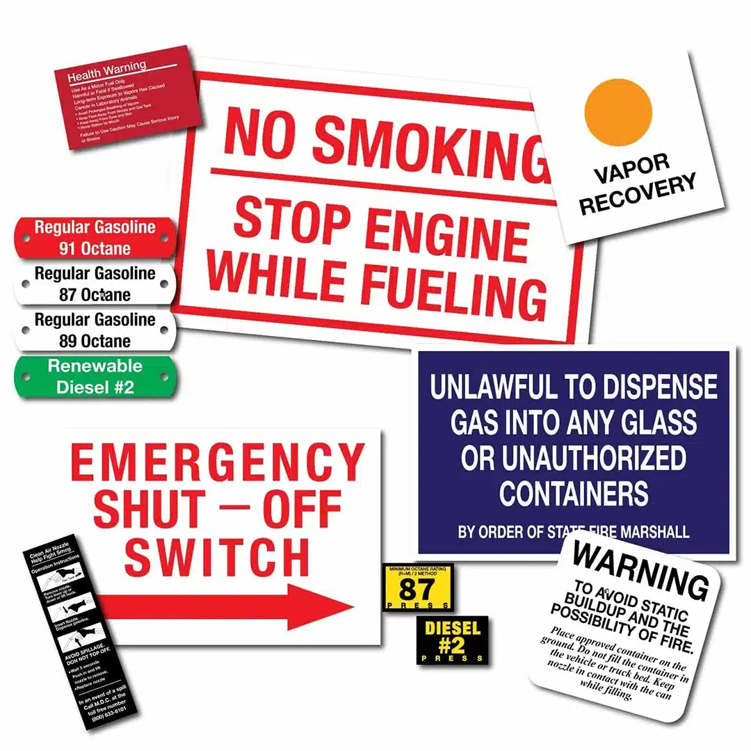 spread of gas station decal examples